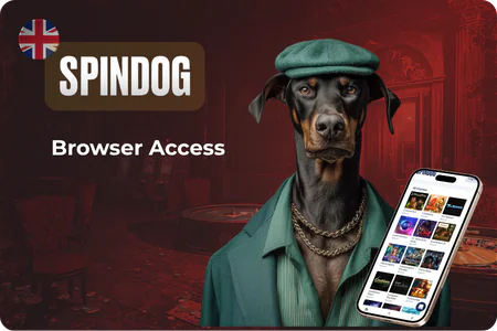 SpinDog Game lobby open in a phone browser